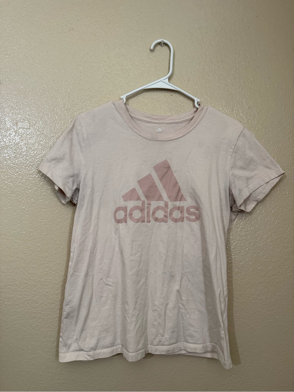 adidas Light Pink Graphic Logo Short Sleeve Tee